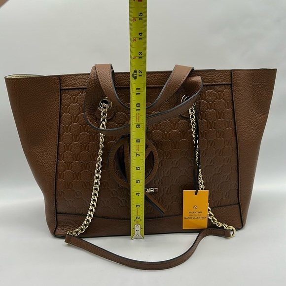 2181- Valentino By Mario Valentino Italian Leather Tote Bag NWT - Picture 6 of 12